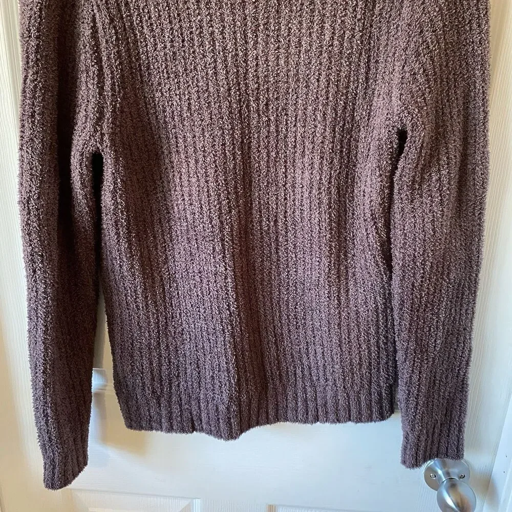 Maurices Sweater Women’s Size Medium Stretch V Neck Loose Knit Deep Purple